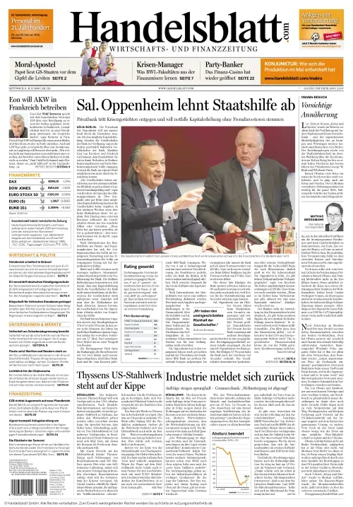 Handelsblatt vom 08.07.2009
