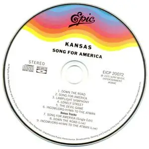 Kansas - Song For America (1975) [Epic EICP 20072, Japan]