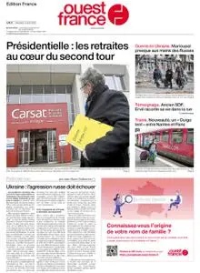 Ouest-France Édition France – 13 avril 2022