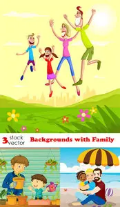 Vectors - Backgrounds with Family