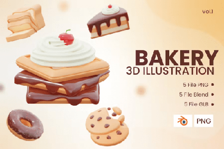 3d Bakery Icon Vol.1