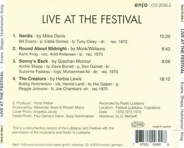 Bill Evans, Bobby Hutcherson, Karin Krog, Archie Shepp - Live At The Festival (1970-1973) {Enja rel 2007}
