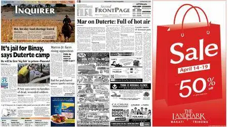 Philippine Daily Inquirer – April 14, 2016