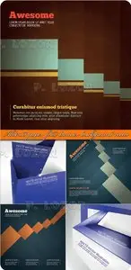 Abstract paper fold banner background vector 
