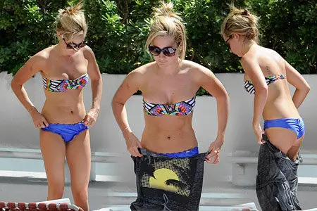 Ashley Tisdale - Bikini poolside in Miami October 21, 2011