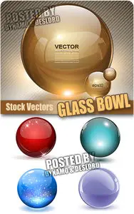 Glass bowl - Stock Vectors