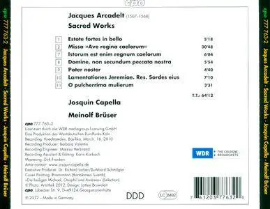 Josquin Capella, Meinolf Brüser - Jacques Arcadelt: Sacred Works (2012)