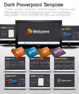 GraphicRiver Dark Powerpoint Template