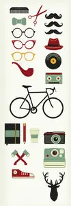 Hipster Vector Set 1