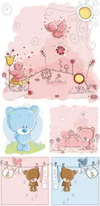 Baby's Backgrounds Vector