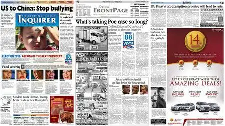 Philippine Daily Inquirer – February 11, 2016