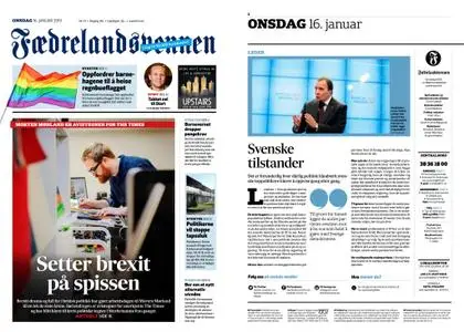Fædrelandsvennen – 16. januar 2019