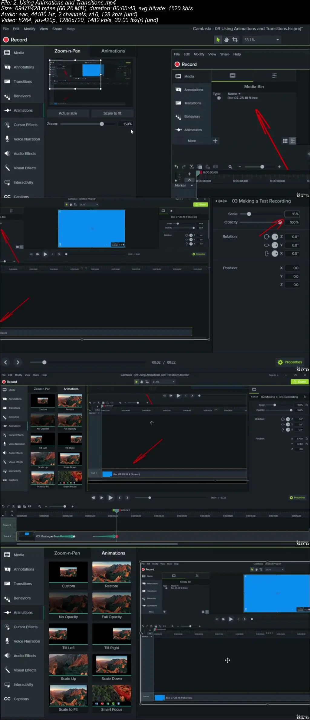 camtasia video editing templates