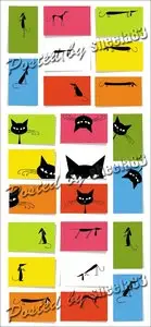 Funny Cats & Dogs Cards Vector
