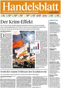 Handelsblatt vom Dienstag, 18. März 2014
