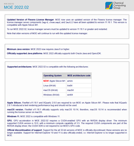 Chemical Computing Group MOE (Molecular Operating Environment) 2022.02 Linux