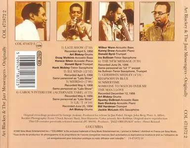 Art Blakey & The Jazz Messengers - Originally (1956) {Columbia ‎COL4718722 rel 1990}