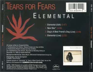 Tears For Fears - Elemental (US CD5) (1994) {Mercury}