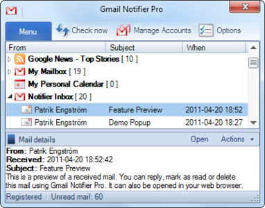 Gmail Notifier Pro 4.2.3 Multilanguage + Portable