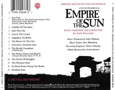 John Williams - Empire Of The Sun (Original Motion Picture Soundtrack) (1987) {Warner Bros.} **[RE-UP]**