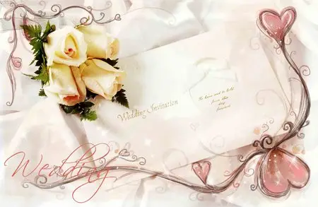 I Love You Forever - Wedding invitation psd-01