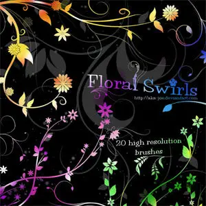 Floral Swirl Brushes