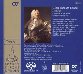 Matthias Grünert, Dresdner Barockorchester, Kammerchor der Frauenkirche - George Frideric Handel: Jephtha (2009)