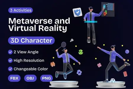 Metaverse And Virtual Reality 3D Character RKEL3SG