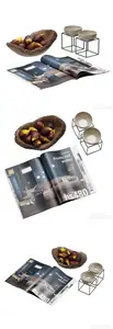 3dsky - Coffee Table Accessories Magazine Fig Bowl Plate 2790756 - 3D Model