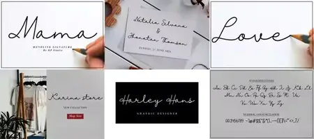 Mama - Monoline Signature Font