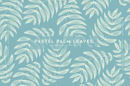 EE - Pastel Palm Leaves Backdrop PGKD2C5