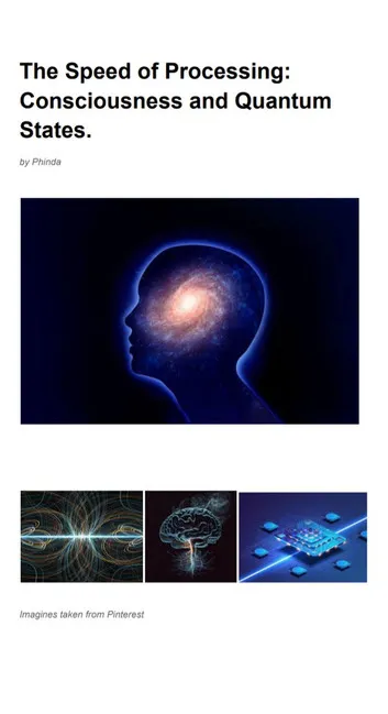 The Speed of Processing: Consciousness and Quantum States