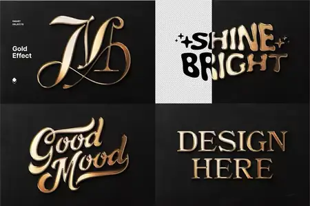 Gold Metal Text & Logo Effect for Photoshop