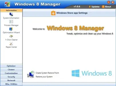 Yamicsoft Windows 8 Manager 1.0.6