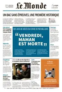 Le Monde du Dimanche 5 et Lundi 6 Avril 2020