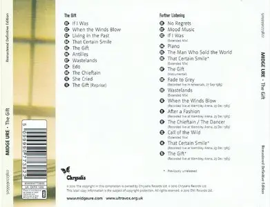 Midge Ure - The Gift (1985) [2CD] {2010 Remastered Definitive Edition}