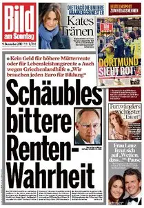 Bild am Sonntag, 09. Dezember 2012