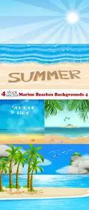 Vectors - Marine Beaches Backgrounds 4