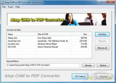 Atop CHM to PDF Converter 2.0 