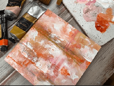 Abstract Painting Adventures 5 - Limited Color Palette - Orange, Yellow, and Pink