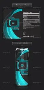 GraphicRiver 3D Energy Drink Soda Can Mockup