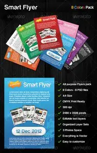 GraphicRiver Smart Flyer 8 Colors all Purpose Flyers Pack