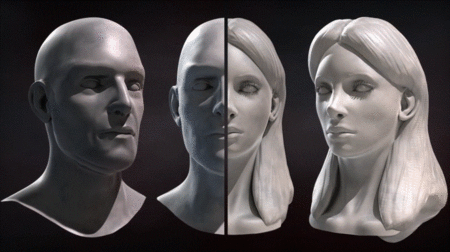 Sculpting Male and Female Faces in ZBrush