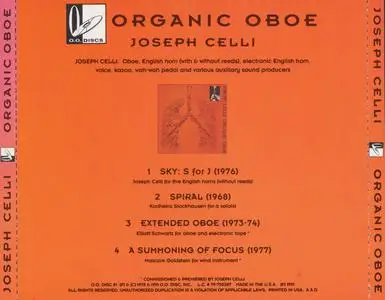 Joseph Celli - Organic Oboe (1978) {O.O. Discs #1 rel 1991 - Stockhausen, Celli, Goldstein, and Schwartz}
