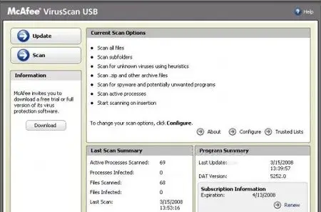 McAfee VirusScan USB 3.0.144.7