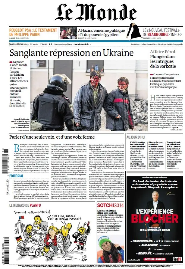 Le Monde & Suppléments du Jeudi 20 Février 2014