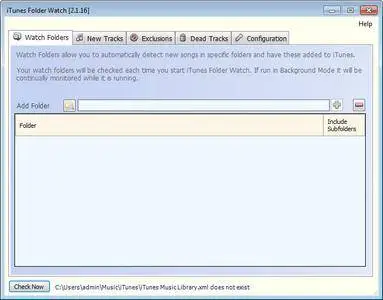 iTunes Folder Watch 2.1.16