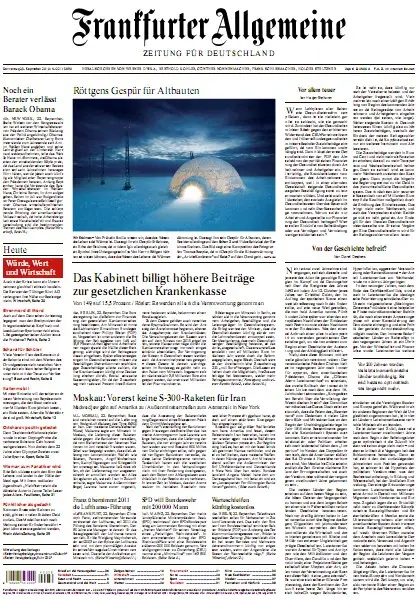 Frankfurter Allgemeine Zeitung mit RMZ vom 23. September 2010