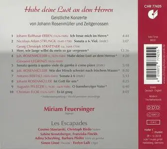 Miriam Feuersinger, Les Escapades - Johann Rosenmüller et al.: Habe deine Lust an dem Herren (2018)