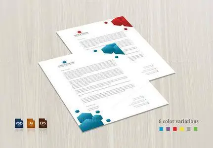 CreativeMarket - Polygon Corporate Letterhead